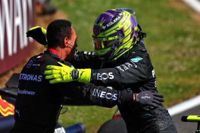 Race winner Lewis Hamilton (GBR) Mercedes AMG F1 celebrates in parc ferme. Formula 1 World Championship, Rd 12, British