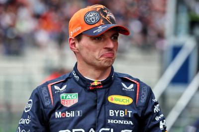 Max Verstappen (NLD) Red Bull Racing in qualifying parc ferme. Formula 1 World Championship, Rd 14, Belgian Grand Prix,