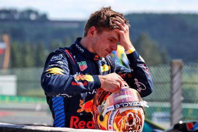 Max Verstappen (NLD) Red Bull Racing in parc ferme. Formula 1 World Championship, Rd 14, Belgian Grand Prix, Spa