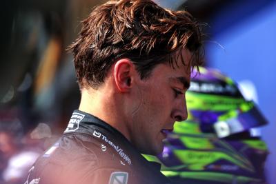 Race winner George Russell (GBR) Mercedes AMG F1 in parc ferme. Formula 1 World Championship, Rd 14, Belgian Grand Prix,