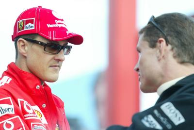 Michael Schumacher and David Coulthard