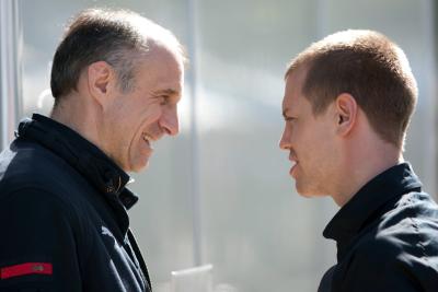 Franz Tost (AUT ) Direktur Olahraga Toro Rosso, Sebastian Vettel (GER) Red Bull RB5, Grand Prix F1 Australia, Albert Park,