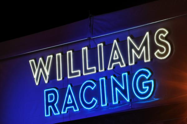 Williams Racing logo. Formula 1 World Championship, Rd 22, Las Vegas Grand Prix, Las Vegas, Nevada, USA, Qualifying
