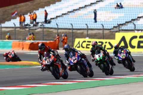 Scott Redding, Jonathan Rea, Toprak Razgatlioglu and Andrea Locatelli, Portuguese WorldSBK race2, 3 October 2021