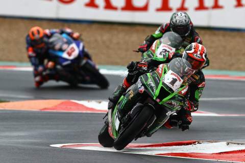 Jonathan Rea, Alex Lowes and Michael van der Mark, French WSBK Superpole race, 2020