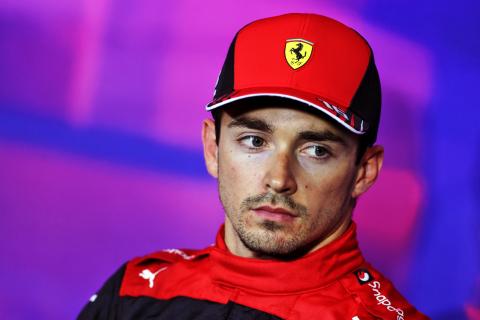 Charles Leclerc (MON) Ferrari in the post qualifying FIA Press Conference. Formula 1 World Championship, Rd 10, British