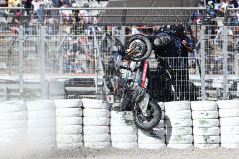 Darryn Binder crashed bike, MotoGP, Valencia MotoGP, 5 November