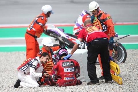 Enea Bastianini crash, MotoGP race, Catalunya MotoGP, 3 September