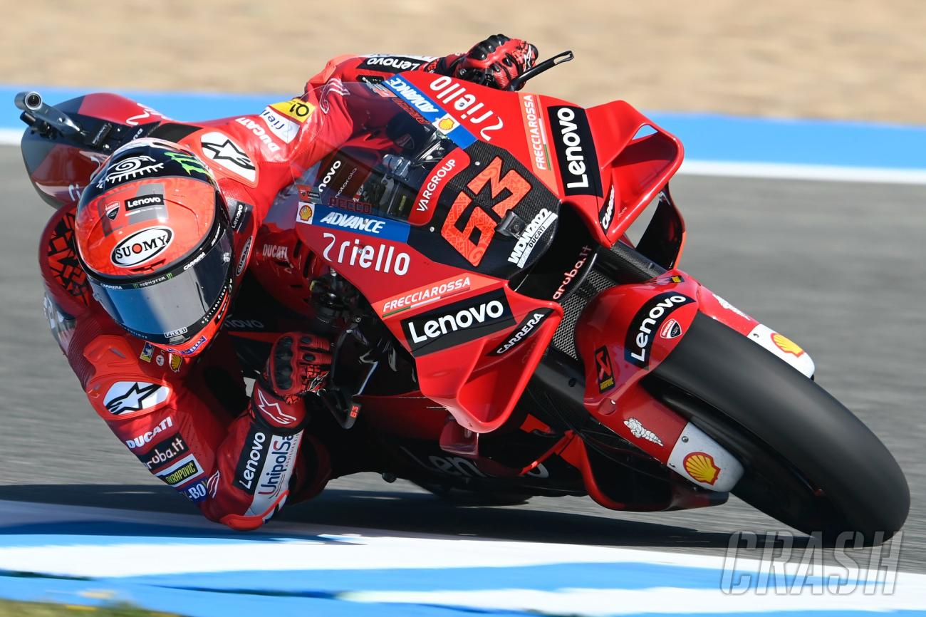 MotoGP Jerez Francesco Bagnaia destroys the lap record to claim pole MotoGP News