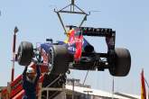 24.06.2012- Race, Sebastian Vettel (GER) Red Bull Racing RB8 retires from the race