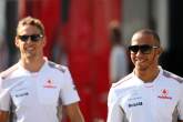 27.07.2012- Jenson Button (GBR) McLaren Mercedes MP4-27 and Lewis Hamilton (GBR) McLaren Mercedes MP