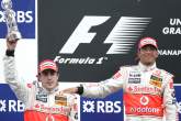 Fernando Alonso (ESP) McLaren MP4/22, Lewis Hamilton (GBR) McLaren MP4/22, Indianapolis F1, USA, 200