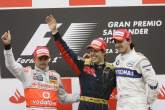 Heikki Kovalainen (FIN) McLaren MP4-23, Sebastian Vettel (GER) Toro Rosso STR03, Robert Kubica (POL)