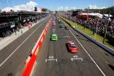 Craig Lowndes,Jamie Whincup, (Aus), Team Vodafone 888 Ford, won the Bathurst 1000. The cars go off o