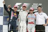 Sebastian Vettel (GER) Red Bull RB5, Jenson Button (GBR) Brawn BGP001, Jarno Trulli (ITA) Toyota TF1