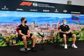 (L to R): Romain Grosjean (FRA) Haas F1 Team and Kevin Magnussen (DEN)