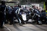 George Russell (GBR) Williams Racing FW43B makes a pit stop.
