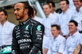 Lewis Hamilton (GBR) Mercedes AMG F1 at a team photograph.