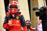 Charles Leclerc (MON) Ferrari celebrates his pole position in qualifying parc ferme.