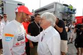 - Race, Lewis Hamilton (GBR) McLaren Mercedes MP4-27 race winner with Bernie Ecclestone (GBR), President and CEO of Formula