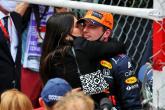 Race winner Max Verstappen (NLD) Red Bull Racing celebrates in parc ferme with his girlfriend Kelly Piquet