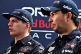 (L naar R): Max Verstappen (NLD) Red Bull Racing met Sergio Perez (MEX) Red Bull Racing.  Formule 1 Wereldkampioenschap, Rd