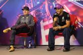 (L naar R): Max Verstappen (NLD) Red Bull Racing en Lewis Hamilton (GBR) Mercedes AMG F1 in de postrace FIA ​​Press