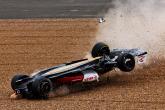 Guanyu Zhou (CHN) Alfa Romeo F1 Team C42 crashes at the start of the race. Formula 1 World Championship, Rd 10, British