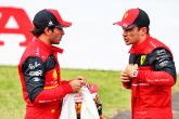 (L to R): Carlos Sainz Jr (ESP) Ferrari with team mate Charles Leclerc (MON) Ferrari in qualifying parc ferme. Formula 1