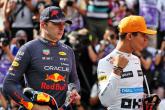 (L to R): Max Verstappen (NLD) Red Bull Racing and Lando Norris (GBR) McLaren at the drivers end of season group