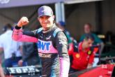 Esteban Ocon (FRA) Alpine F1 Team celebrates his fourth position in qualifying parc ferme. Formula 1 World Championship,