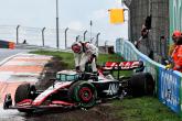 Kevin Magnussen (DEN) Haas VF-23 crashed in the third practice session. Formula 1 World Championship, Rd 14, Dutch Grand