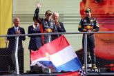 Race winner Max Verstappen (NLD) Red Bull Racing celebrates on the podium. Formula 1 World Championship, Rd 15, Italian
