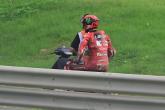 Francesco Bagnaia, after crash, MotoGP race, Indian MotoGP 24 September