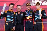 1st place Max Verstappen (NLD) Red Bull Racing RB19, 2nd place Lando Norris (GBR) McLaren, 3rd place Oscar Piastri (AUS)