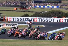 MotoGP, race start, Petrucci, Ducati, Australian MotoGP,