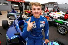 Monger takes first British F3 pole at Donington, 17 months after crash