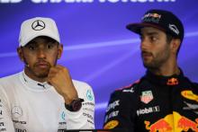 Daniel Ricciardo, Lewis Hamilton,