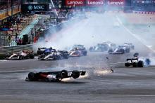 F1 British GP red-flagged after serious Zhou crash 