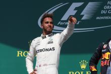 11.06.2017, Podium, winner Lewis Hamilton (GBR) Mercedes AMG F1 W08