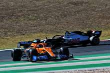 Lando Norris (GBR) McLaren MCL35 spins in the second practice session.