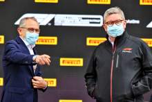(L to R): Stefano Domenicali (ITA) Formula One President and CEO with Ross Brawn (GBR) Managing Director, Motor Sports.