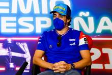 Fernando Alonso (ESP) Alpine F1 Team in the FIA Press Conference.