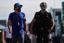 (L to R): Fernando Alonso (ESP) Alpine F1 Team with Edoardo Bendinelli (ITA) Alpine F1 Team Personal Trainer.