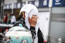 Valtteri Bottas (FIN) Mercedes AMG F1 in qualifying parc ferme.