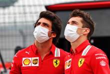 (L to R): Carlos Sainz Jr (ESP) Ferrari with team mate Charles Leclerc (MON) Ferrari.