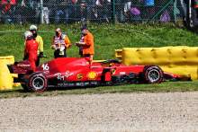 Charles Leclerc (MON) Ferrari SF-21 crashed in the second practice session.