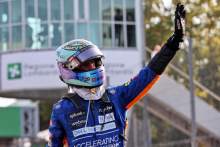 Daniel Ricciardo (AUS) McLaren celebrates his third place in Sprint parc ferme.