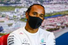 Lewis Hamilton (GBR) Mercedes AMG F1 in the FIA Press Conference.