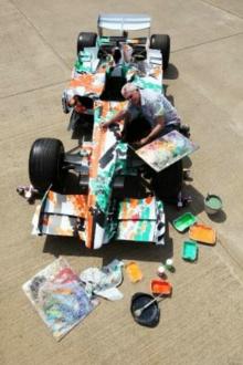 Force India 'art car' ready for auction